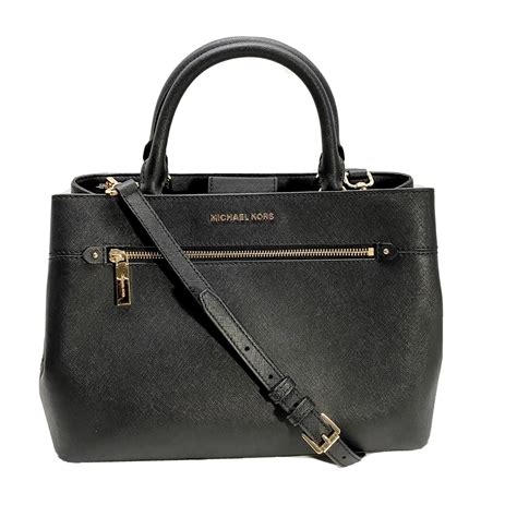 michael kors hailee satchel black|Hailee Large Logo Satchel .